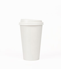 take away coffee cup on white background