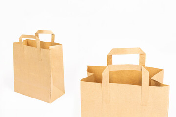 craft shopping bag on a white background