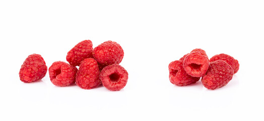 raspberry on a white background