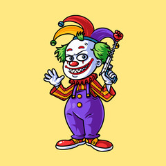 funny clown illustration