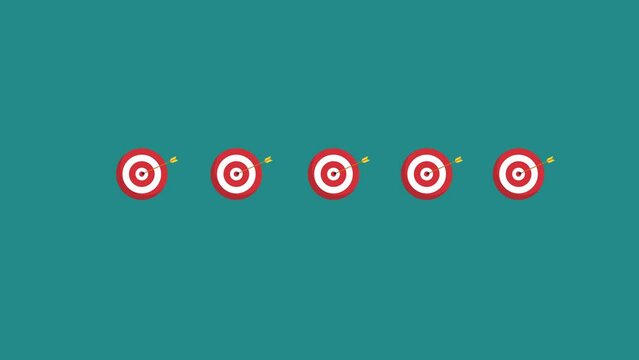 target point animation concept.4K motion animation