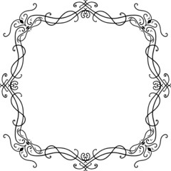 Hand Drawn Black and White Circle Frame