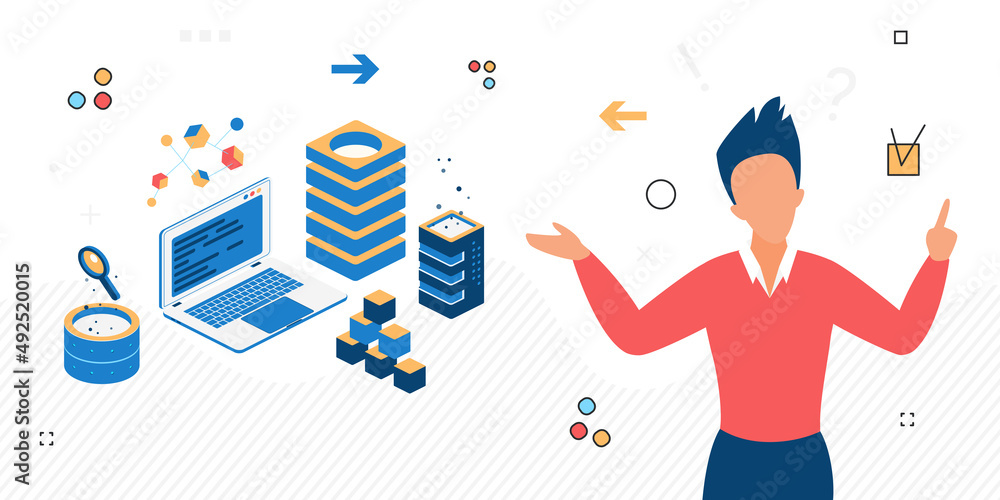 Fototapete Internet web research based on online information resources. Digital automation searching data engine tool
