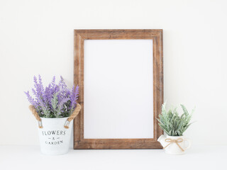 A4 frame mockup with white background