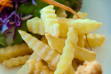 french fries on a plate