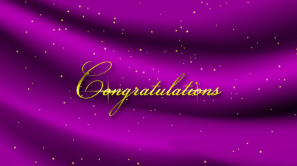 Congratulations background with gold lettering