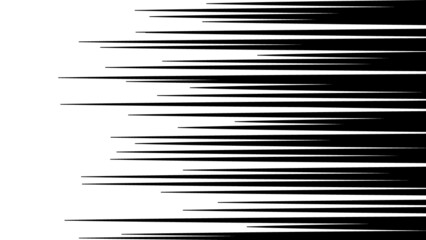 黒色の平行線の漫画系の効果線のベクター素材