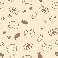 seamless pattern with cats