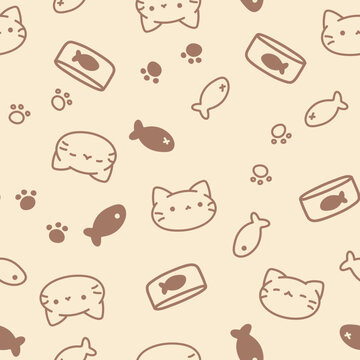 seamless pattern with cats