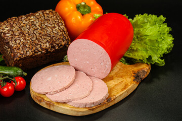Boiled pork sausages for breakfast
