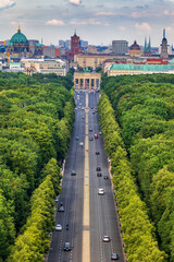 Berlin Skyline With Tiergarten Park, Aerial View