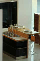  Modern kitchen interior view background