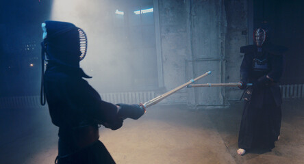 kendo duel, indoor fighters