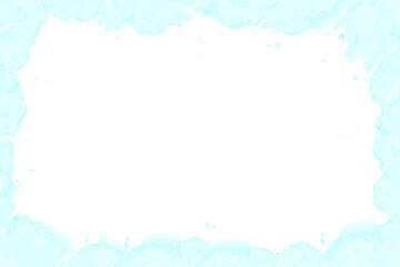 Blue watercolor in frame background