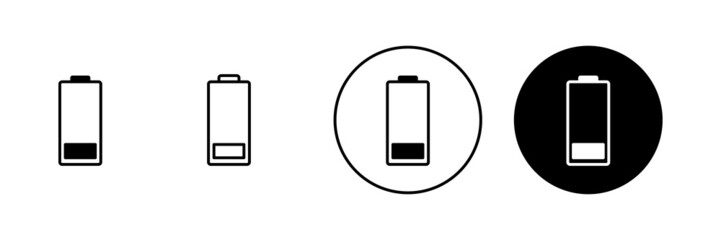 Battery icons set. battery Charging sign. battery charge level