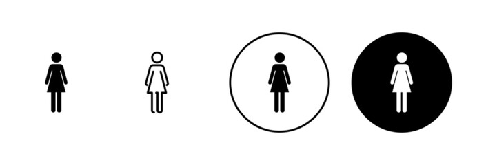 Female icons set. woman sign and symbol