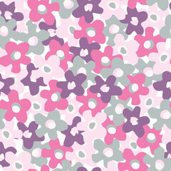 Seamless floral background for fashion, wallpaper, print, textile. Multicolored vector illustration for design. Summer. Spring