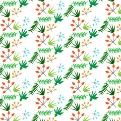 Succulents seamless pattern with cactus and more type of shapes leafs great for fabric, scrapbooking, surface design