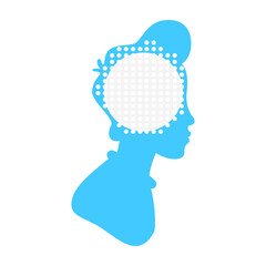 Male head silhouette flat concept vector illustration. Young boy with stylish hairstyle 2D cartoon character on white for web design. Anonymous user creative idea for website, mobile, presentation