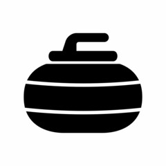 stone Curling flat style  icon