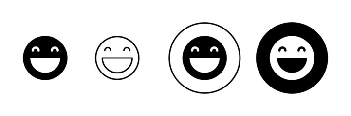 Smile icons set. smile emoticon icon. feedback sign and symbol