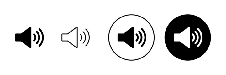 Speaker icons set. volume sign and symbol. loudspeaker icon. sound symbol