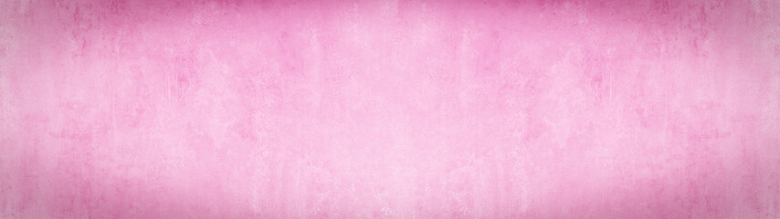 Bright pastel pink colored painted paper texture  background template pattern, long panoramic banner