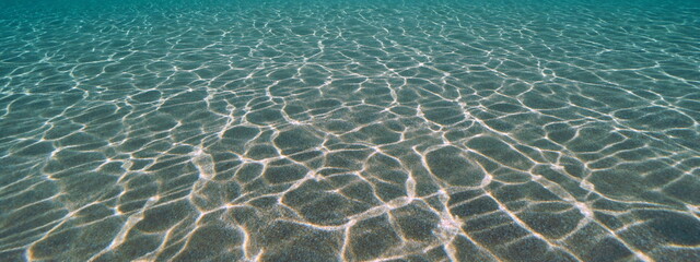 Sand underwater with natural light, sandy ocean floor, eastern Atlantic ocean - obrazy, fototapety, plakaty