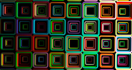 Diseño cubico multicolor