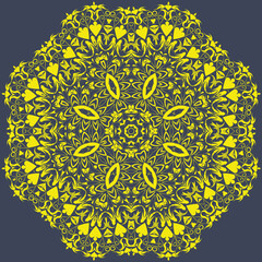 Circle floral ornament.