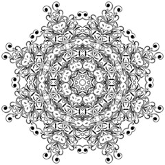 Circle floral ornament.