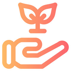 green energy gradient icon