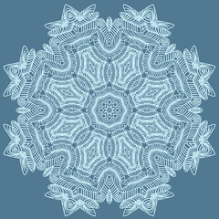 Circle floral ornament.