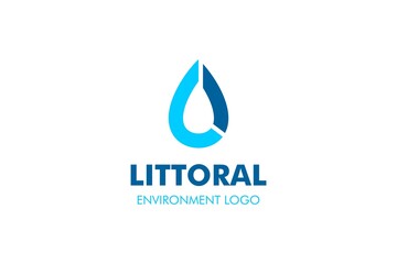 Letter L Water Logo : Suitable for Aquatic Theme, Environment Theme, Initial Theme, Infographics and Other Graphic Related Assets.