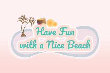 poster Text effect  have fun with a nice beach