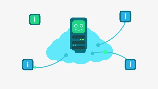 Illustration of an example of normal work on a cloud server