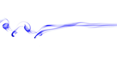 blue smoke isolated white background	
