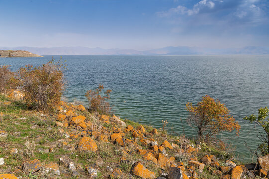 Shore of Sevan lake, Armenia