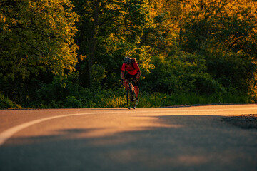 Fototapeta premium Senior man on his mountain bike outdoors