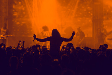 Girl at a live music concert