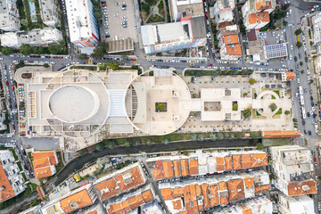 Fototapeta premium Aerial photo of izmir with drone during daytime