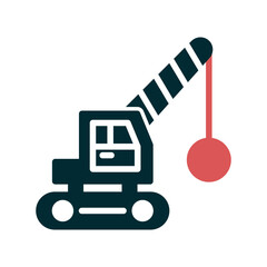 Demolition Crane Icon