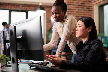 Mixed tech engineering team unsure about developed program result. Confused programmers questioning...