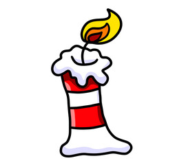 Stylized Cartoon Christmas Candle