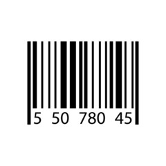 Realistic bar code icon. A modern simple flat barcode. Marketing, the concept of the Internet. Fashionable vector sign of a market trademark for website design, mobile application. Bar code logo.