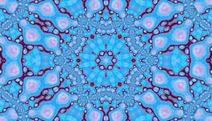 Blue textured fantasy symmetrical background.