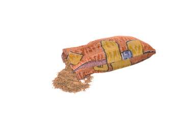 rag bag isolated on white background