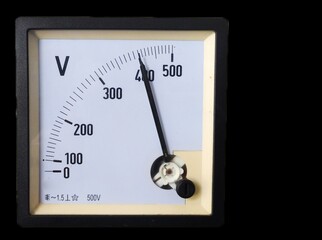 Square Analog Voltmeter indicates that there is a measured voltage.