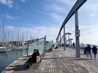Rambla de mar port in Barcelona