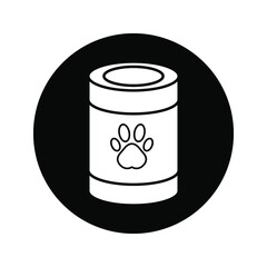 Dog bowl vector icon color  editable